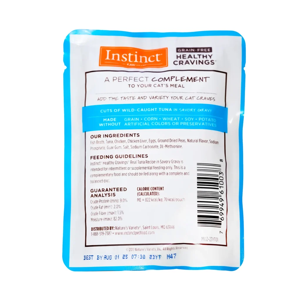 غذای مکمل گربه بدون غلات – طعم ماهی تن وحشی – Instinct