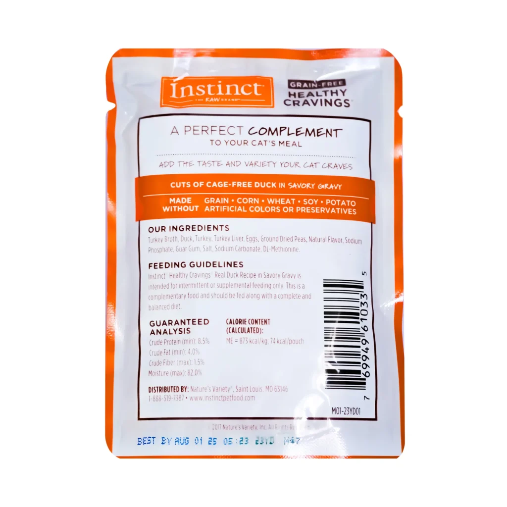 غذای مکمل گربه بدون غلات – طعم اردک وحشی – Instinct